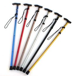 Trekking Poles Walking Stick Walking Travel Pole Small Path Ultralight Adjustable Walking Stick Aluminium Alloy Folding Walking Stick J230224