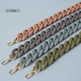 Bag Parts Accessories Fashion Woman Handbag Accessory Chain Matte Kakhi Grey Orange Resin Chain Frosted Strap Women Clutch Shoulder Purse Chain 230223