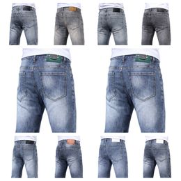 Men's Jeans Spring Summer Thin Slim Fit European American High-end Brand Small Straight Double F Pants KF7527