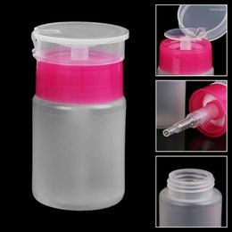 Storage Bottles 2PCS Portable 60ML Empty Plastic Nail Polish Remover Alochol Liquid Press Pumping Dispenser Bottle For Art UV Gel Or Makeup