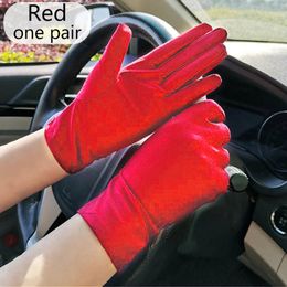 New Autumn Summer Spandex Gloves Men Women Sunscreen Driving Glove Black White Thin Stretch Dance Tight White Jewellery Gloves