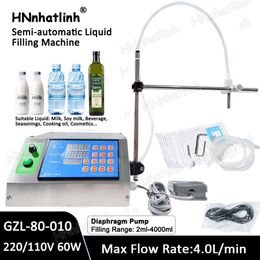 GZL-80 With 1 Head Liquid Filler Diaphragm Pump Bottle Filler Semi-automatic Liquid Vial Desk-top Filling Machine for Juice Beverage Oil Perfume