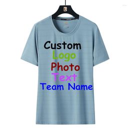 Men's T Shirts 2023 Customised LOGO Text Ice Silk T-Shirt Men's And Women's Large Size Crewneck Shirt Couple Fat Summer 8XL