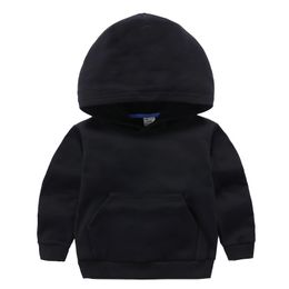 2023 Spring and autumn fashion models of children's children's clothing boys solid Colour small children's tops girls clothes tide hooded sweatshirt