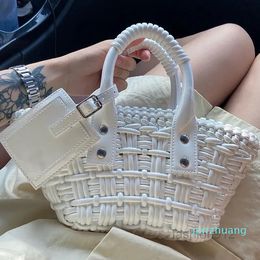 Evening Bags 4 Colours Weave Tote Basket Bag Women Crochet Fashion Designer Bags 45 Shoulder Crossbody Bags Purse Polyurethane Removabl