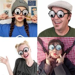 Party glasses Creative Cute Will Turn The Eyeball Round Frame Funny Birthday Party Glasses Cosplay Festival Entertainment Game Costume Props GC1928