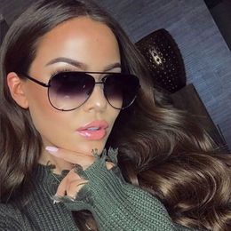 Sunglasses Fashion Flat Top Glasses Black Women Sunglasses 2017 Brand Designer Oculos Mirror Shades Sun Glasses Female 1458R G230223