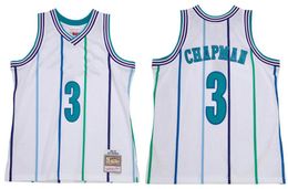 Rex Chapman Designer Custom Basketball Jersey S-6XL Mitchell Ness jersey 1998-99 Mesh Hardwoods Classics retro white Men Women Youth jerseys 3