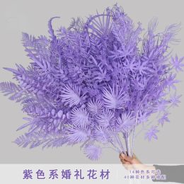 Decorative Flowers & Wreaths Realistic Purple Artificial Vivid Plastic Flower For Dream Style Wedding Hall Ceiling Home Decore Christmas Dec