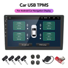 Android TPMS for Car Radio DVD Player Tyre Pressure Monitoring System Spare Tyre Internal External Sensor USB TMPS