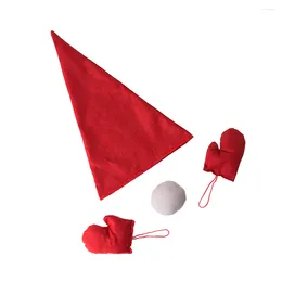Christmas Decorations 4pcs Santa Claus Hat Tree Topper With Nose Decoration Of The Hugger For Holiday Party