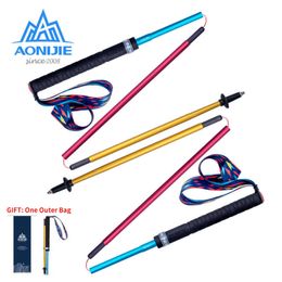 Trekking Poles AONIJIE E4201 Lightweight Folding Collapsible Quick Lock Trekking Pole Hiking Pole Trail Running Walking Stick Carbon Fibre