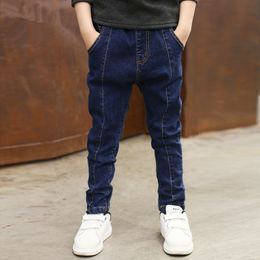 Jeans IENENS 5 11Y Young Fashion Denim Long Pants Boys Slim Straight Boy Casual Trousers Kids Baby Children Classic Bottoms 230224