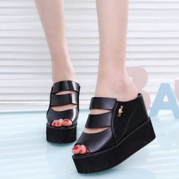 Sandals Lucyever Wedges Shoes for Women Platform Sandals Woman Comfortable Thick Bottom Slippers 2022 Summer Flip Flops Chaussures Femme Z0224