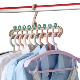 Hangers Racks 9-hole Magic Multi-port Support hangers for Clothes Drying Rack Multifunction Plastic Clothes rack drying hanger Storage Hangers