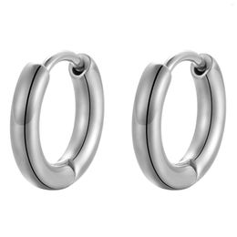 Hoop Earrings BONISKISS 2023 Small Huggie Female Silver Color Cartilage Piercing Accessory Steampunk Ear Clip Gift