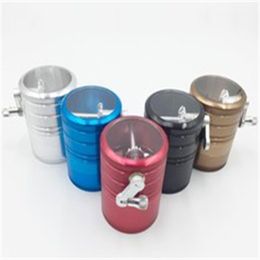 Smoking Pipes Side rocker smoke smoker, large Aluminium alloy grinder, four layer smoke cutter, metal smoking set.