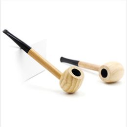 Smoking Pipes A new type of log pipe, straight solid solid wood handmade polished rod smoking portable Philtre for men.