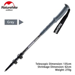 Trekking Poles Naturehike Outdoor Telescopic Walking Stick Ultralight 7075 Aluminum External Lock Hiking Stick Skiing Hiking Trekking Poles J230224