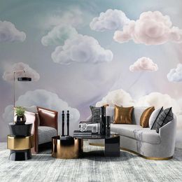 Wallpapers Custom Po Wallpaper Modern Fantasy Colourful Clouds Wall Painting Children's Bedroom Background Decor Papel De Parede