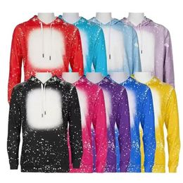 New Sublimation Bleached Shirts Sweater Heat Transfer party favor Bleach Shirt Bleached Polyester T-Shirts US Men Women Supplies Christmas Gifts A0224