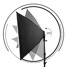 Photography Softbox Lighting Kits 50x70CM Professional Continuous Light System Soft Box E27 Base For Photo Studio Kit Shooting