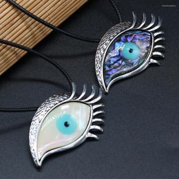 Pendant Necklaces Yachu Product Natural Shell Eye-shaped Alloy Making DIY Necklace Bracelet Size 50x30mm Trendy Accessories Gift