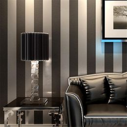 Wallpapers Wellyu Wall Paper Modern Black Wallpaper Striped Purple And Silver Glitter Roll Bedroom TV Sofa Background