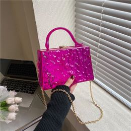 Evening Bags Transparent Acrylic Evening Clutch Hand Bag Fashion Lady Crossbody Shoulder Bags Women Metal Lock Purses And Handbags Box Bag 230224