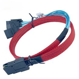 0.5m/1m PC Hard State Drive Data Cable Mini SAS SFF-8087 To 4SATA 36P 4SATA3.0 Straight Splitter Cord Line