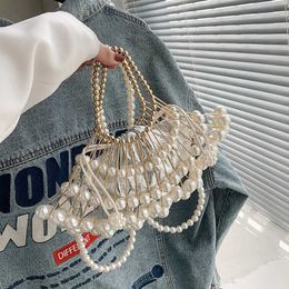 Evening Bag Small Shoulder Tote Bags For Women Luxury Pearl Handbags Ladies Evening Party Cluthes Purse Messenger Bags 2023 New 230224