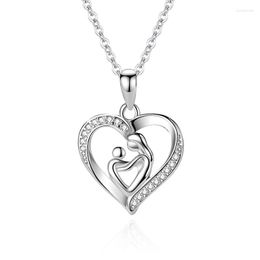 Pendant Necklaces Heart Shaped Mother And Son Necklace Jewelry Mother's Day Gift