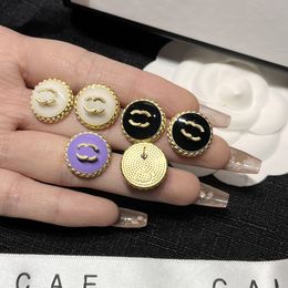 Three Style Fashion Multicolor Stud Earrings Brand Designer Jewelry Charm Earrings Lovers Gifts Stamps Earrings Family And Friends Accessories With Box