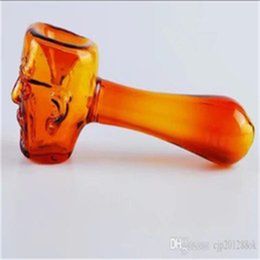 Smoking Pipes Amber animal face pipe Wholesale bongs Oil Burner Pipes Water Pipes Glass Pipe Oil Rigs Smoking,