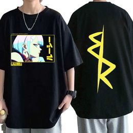 Men's T-Shirts Japanese Anime Lucy Cyberpunk Edgerunners T-shirts T Shirt for Men Short Sleeves T Shirt Oversized Cosy Harajuku Streetwear Tops L230224