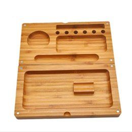 Smoking Pipes Hot selling pure hand-made wood double-sided original solid wood cigarette maker operating platform porous cigarette tray