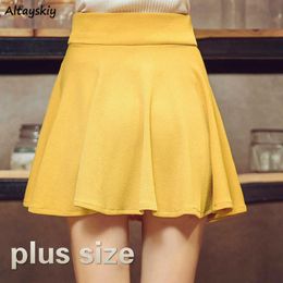 Skirts Skirts Women High Waist A-line Solid Mini Korean Style Trendy All-match Leisure Streetwear Vintage Daily Kawaii Hot Salege L230224