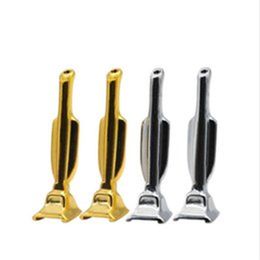 Smoking Pipes Hot selling metal snuff bottle small golden man cup shape snuff pole can stand