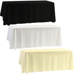 Table Cloth Factory Supply 70" X 90" Polyester Tablecloth Cover White Black Ivory-Wedding Party