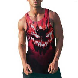 Men's Tank Tops Men Summer Fashion Top Shirt Casual Sports Shirts Beach Blouse Seaside Loose Printed Vest