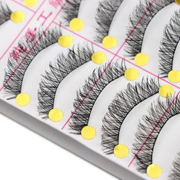 False Eyelashes Pairs Handmade Soft Natural Thick Wispy Cross Long Fake Eye Lashes Extension Women Beauty Makeup ToolFalse