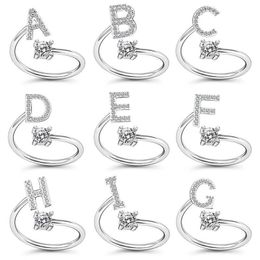 26 English letters opening adjustable ring shrimp skin