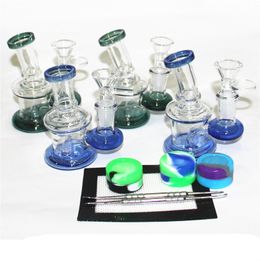 Hookahs Mini Glass Beaker Bong Heady Bongs Dab Rig Water Pipe Thick oil rigs with 14mm Bowl bubbler tobacco pipes