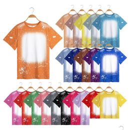 Men'S T-Shirts Sublimation Blanks Mens T Shirts Tiedied Uni Kid Women Men For Custom Christmas Gifts B1018 Drop Delivery Apparel Clo Dhjhw