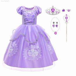 Girl's Dresses PAPAMAX Sofia Princess Dress Up for Girls Rapunzel Cosplay Come Birthday Party Gown Floor Length Christmas Party Dress up W0224