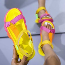 Sandalen Große Größe 43 Multi Farben Casual Schuhe Frau Flache Dropship Komfortable Weibliche Licht Alias De Mujer Y2302
