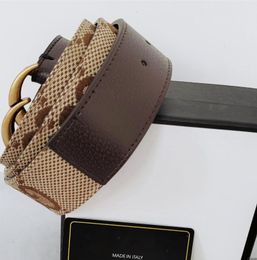 Fashion Belts Plaid Flower Striped Leather Belt Designer M Designer Belt
