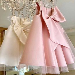 Girl's Dresses Girls Ball Gown Dress Boutique Fashion Big Bow Prom Dresses Birthday Party Pageant Wear Wedding Princess Comes For Kids W0224