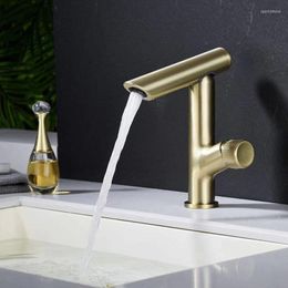 Bathroom Sink Faucets Single Handle Vessel Faucet 1 Hole Deck Mount Lavatory Basin Mixer Tap Chrome/Brushed Gold/Grey/Black Brass
