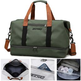 Duffel Bags Men Travel Yoga Gym Bags Fashion Sports Fitness Shoulder Bag Waterproof Messenger Dry and Wet Luggage Pack for Male Women Female 230223